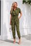 Tulle Jumpsuit with Sleeves Fabric Short - 3