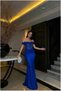 Crepe Evening Dress Low-Cut Fabric Collar Dress Fisherman - 2