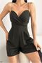 Flexible Jumpsuit with Flounces, Mini Fabric Collar, Crepe - 4