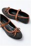 Women's Comfortable Linen Daily Buckle-Strap Ballet Flats - 5