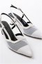 Women's Open Back Tempo Mesh Comfort Heeled Shoes - 4