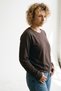 Women's Brown Modal Fabric Long Sleeve Sweatshirt - 2