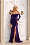 Satin Evening Dress Fabric Detailed Strap Stone Dress - 2