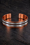 Women Men Double Magnet Magnetic Copper Bracelet Adjustable Thick Handcuff Model - 2