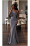 One-Piece Fish Tail Evening Dress with Flared Shoulders and Cut-Out Design