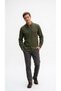 Men's Khaki Double Pocket Flap Button Regular Fit Shirt - 3