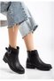Women's Accessory Buckle Winter Zippered Crocodile Comfort Boots - 3