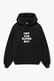 Hot and Super Shy Printed Black Oversize Unisex Hoodie