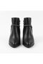 Women's Classic Thick Heel Side Zipper Casual Boots Black - 3