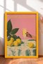 Limone Di Sorrento Lemon Trees and Goblet Framed Painting Italy Poster Living Room Kitchen Wall Decor Itn057