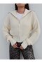 Layered Collar Zippered Knitwear Cardigan - 3