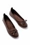 Women's Comfortable Daily Thick Bow Heeled Comfortable Ballerinas - 4