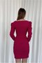 Crepe Evening Dress with Draped Fabric Collar - 2
