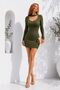 V Long Evening Dress with Sleeves and Collar