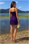 Double-Breasted Mini Draped Collar Strap Dress - 2