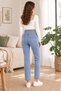 Adjustable Waist Cotton Lycra Fabric Maternity Jeans - 3