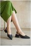 Women's Davet Balanced Elegant Leather Heeled Shoes - 2