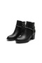 Women's Classic Thick Heel Side Zipper Casual Boots Black - 4