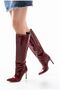Women's Long Daily Wearable Patent Leather Winter Stylish Comfort Boots