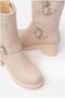 Women's Comfort Boots with Accessories, Buckle, Thick Heel, and Zipper - 3