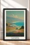 Sardinia Coast Road and Classic Car Framed Art Print Italy Poster Living Room Kitchen Wall Decor Itn043 - 3