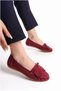 Women's Walking Balanced Tasseled Practical Suede Ballerinas - 4