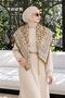 Anadaolu Motif Pattern Beige-Camel Soft Foulard Scarf 90X90 cm