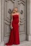 Long Evening Dress with Sleeves Maxi Collar Sequined Dress - 4