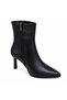 2743 Genuine Leather Zippered Pointed Toe Boots - 2