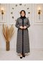 Women's New Season Houndstooth Patterned Buttoned Knitwear Winter Coat - 3