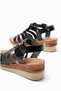 Women's Genuine Leather Casual Comfort Sandals with Wedge Heels - 5