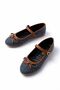 Women's Linen Laci Daily Buckle Helmet Ballerinas - 3