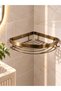 Bathroom Corner Shelf Wall Mounted Metal Soap Dish and Shampoo Holder Organizer