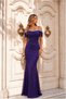 Carmen Fish Evening Dress with Sleeves and Collar Short Dress Cut - 5