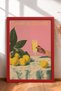 Limone Di Sorrento Lemon Trees and Goblet Framed Painting Italy Poster Living Room Kitchen Wall Decor Itn057