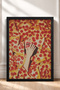 Laughing Woman between Pizza Slices Framed Painting Italy Poster Living Room Kitchen Wall Decor Itn040 - 3