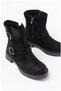 Women's Accessory Buckle Daily Suede Zippered Comfort Boots - 4