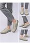 Women's Beach Lace-Up Woven Design Open Summer Textile Elastic Sandals - 2