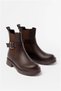 Women's Accessory Buckle Daily Comfort Boots with Elastic Zipper - 4