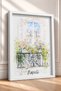 Naples Written Floral Wrought Iron Balcony Framed Painting Italy Poster Wall Decor Itn053 - 2