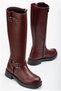Women's Zippered Long Boots with Buckle Accessories and Durable Design