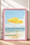 Positano Marina Grande Beach Umbrella Framed Painting Italy Poster Wall Decor Itn052 - 3