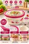 2.6 Liter Round Plastic Microwave Safe Storage Container with Air-Tight Lid