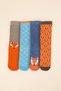 Fox Printed 4-Pack Socket Socks