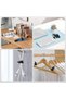 Silicone Cable Ties, 40 Pcs Reusable Zip Ties, Black, Self-locking, Five-hole, Adjustable, Suitable - 5