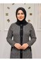 Women's New Season Houndstooth Patterned Buttoned Knitwear Winter Coat - 5