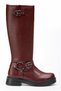 Women's Zippered Long Boots with Buckle Accessories and Durable Design - 4