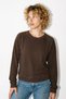 Women's Brown Modal Fabric Long Sleeve Sweatshirt - 4