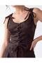 Women's Special Design Suede Texture Lace-Up Detailed Corset Bustier - Bitter Brown