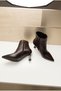 Harper Women's Boots Thin Heeled Brown Leather - 3